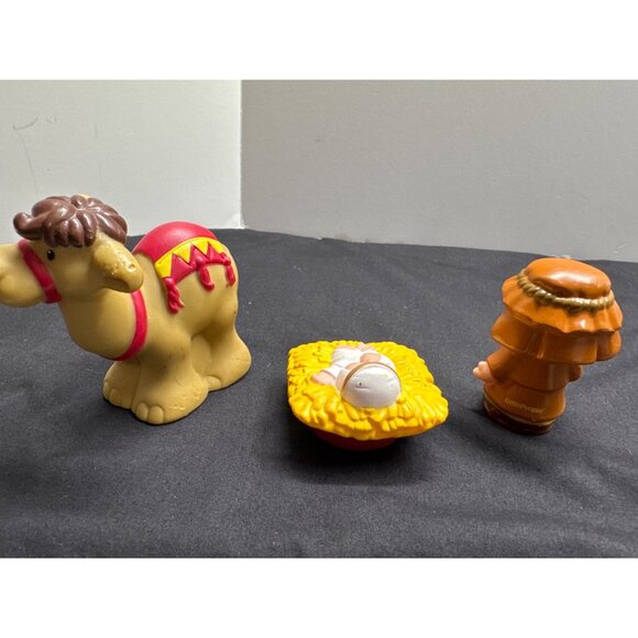 Little People Nativity Set 3-Piece 2005 Mattel Baby Jesus Camel & Shepherd Repla - Picture 5 of 8